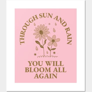 Positive Words Bloom Posters and Art